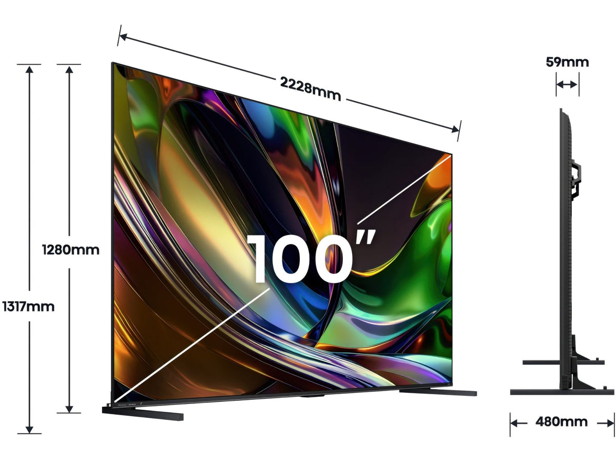 HISENSE RGB Mini-LED 100UR8S 100''┃Kalibrace a kontrola panelu v ceně. Dodávka a montáž u zákazníka