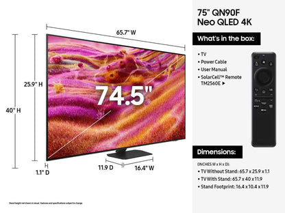 SAMSUNG 75QN90F 75''┃Kalibrace a kontrola panelu v ceně. Dodávka a montáž u zákazníka