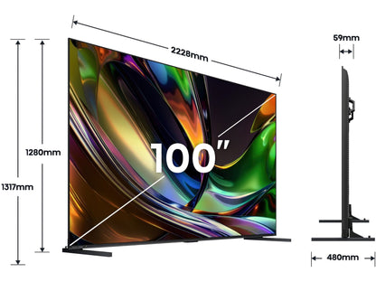 HISENSE RGB Mini-LED 100UR8S 100''┃Kalibrace a kontrola panelu v ceně. Dodávka a montáž u zákazníka